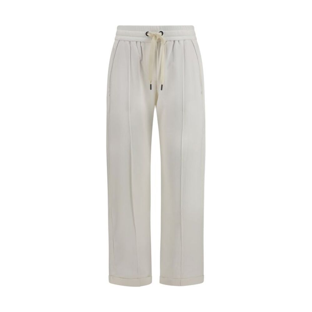 Brunello Cucinelli Women Track Stretch-Fleece Pants With Monili Detailing